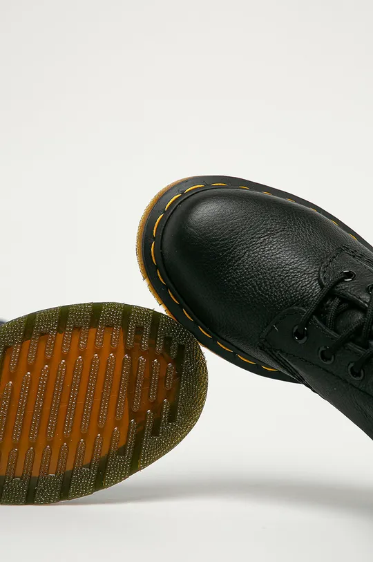 črna Dr. Martens usnjeni elegantni škornji 1B60 Virginia