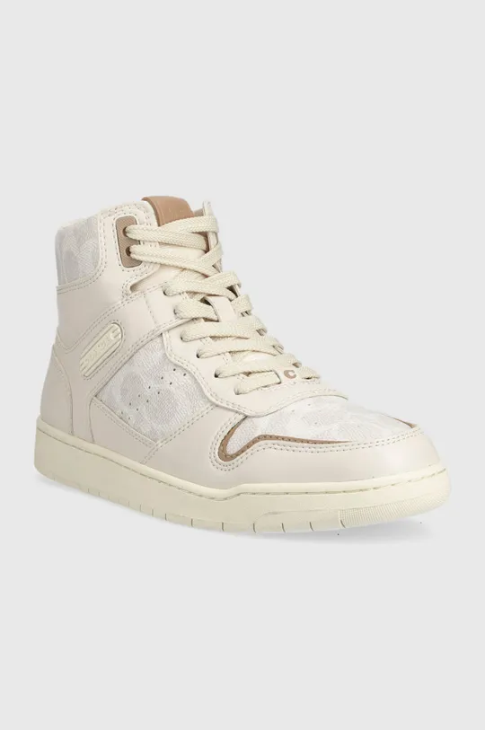 Coach sneakersy Hi Top Coated Canvas beżowy