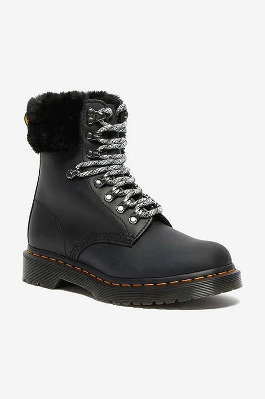 Dr. Martens leather biker boots 1460 Serena Collar 26951001  Uppers: Natural leather Inside: Textile material Outsole: Synthetic material