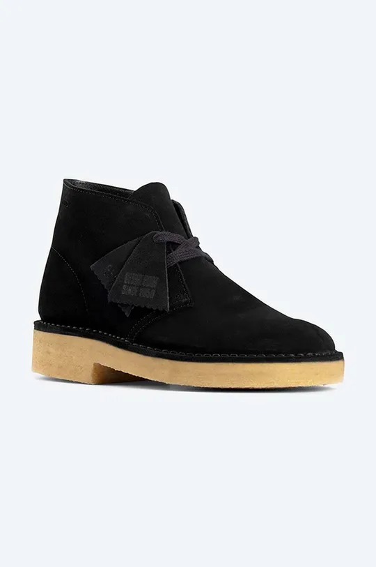 černá Semišové boty Clarks Desert Boot