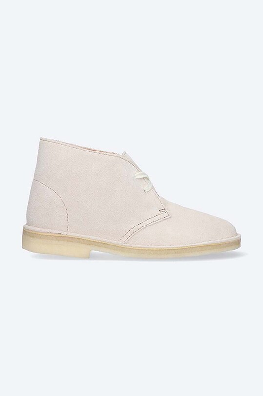 Clarks suede ankle boots Desert Boot beige color 26156690 at PRM US