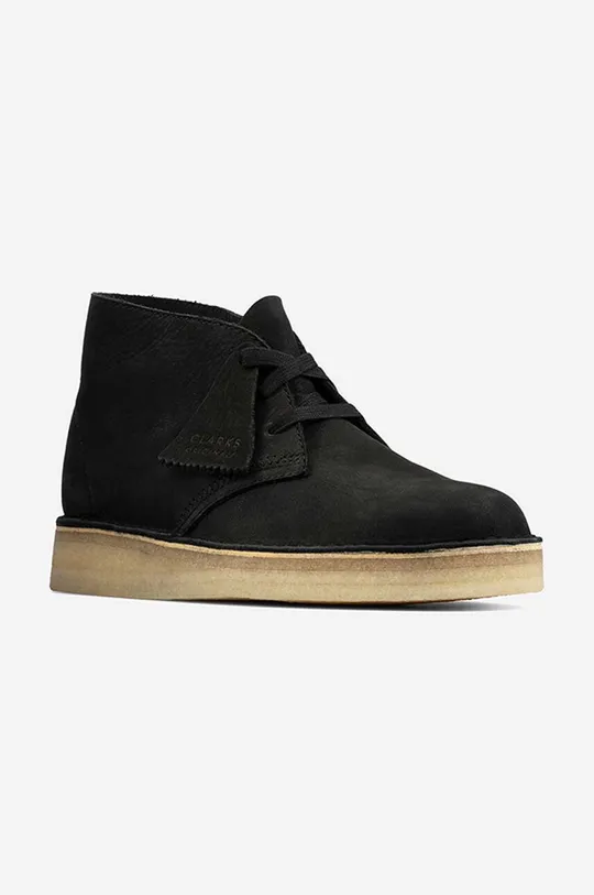 black Clarks suede ankle boots Desert Coal