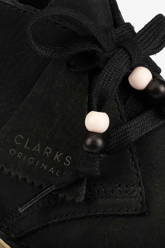 Clarks Originals cizme din piele întoarsă Desert Coal De femei