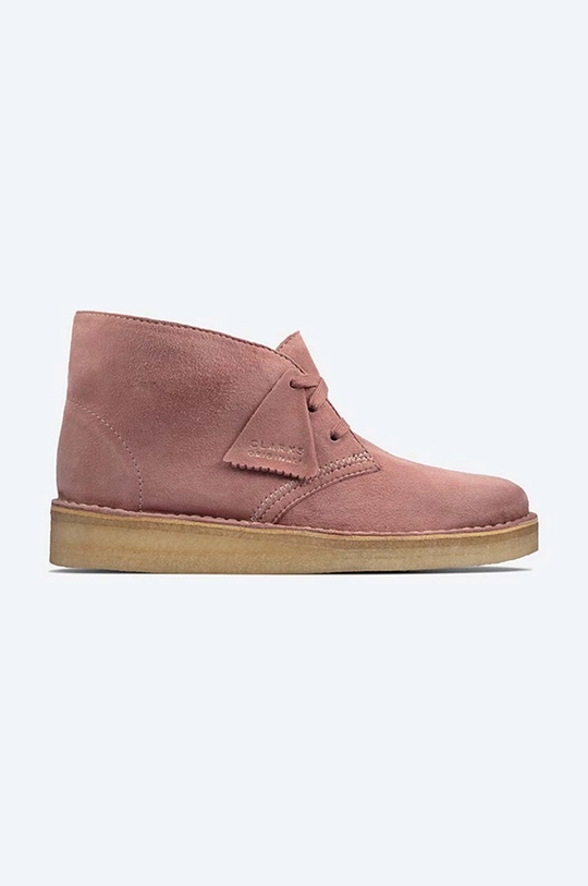 pink Clarks suede ankle boots Desert Coal Women’s