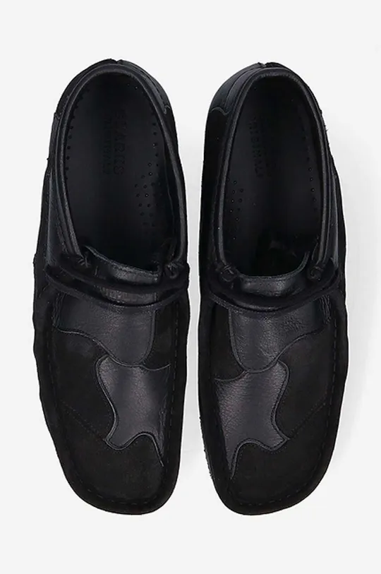 černá Kožené kotníkové boty Clarks Originals Wallabee Patch