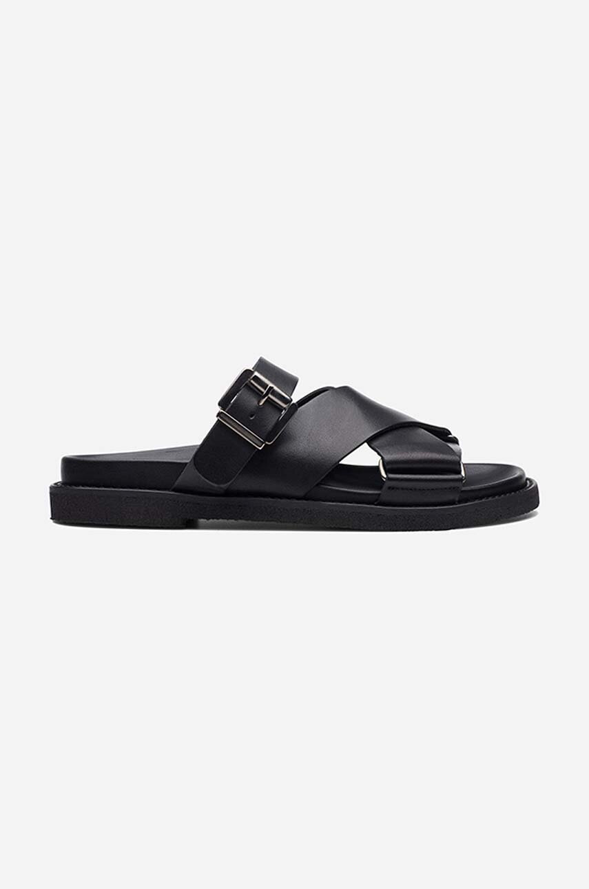 black Clarks leather sliders Desert Cross Women’s