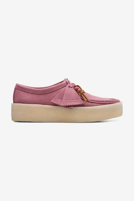 pink Clarks suede shoes Wallabee Women’s