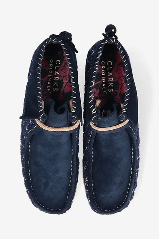 navy Clarks ankle boots Wallabee Boot