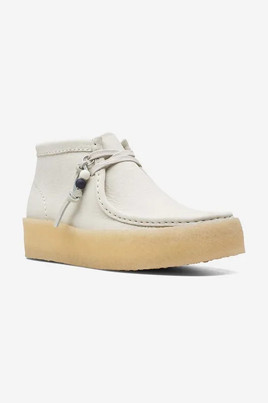 white Clarks suede ankle boots WallabeeCup