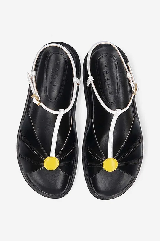 black Marni leather sandals