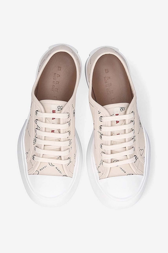 Marni leather sneakers beige SNZW003020.P4599.ZO019