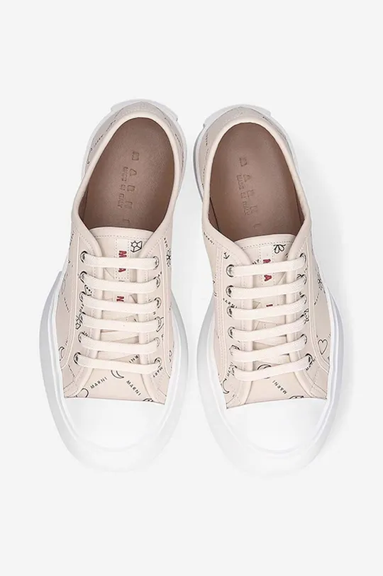 bej Marni sneakers din piele