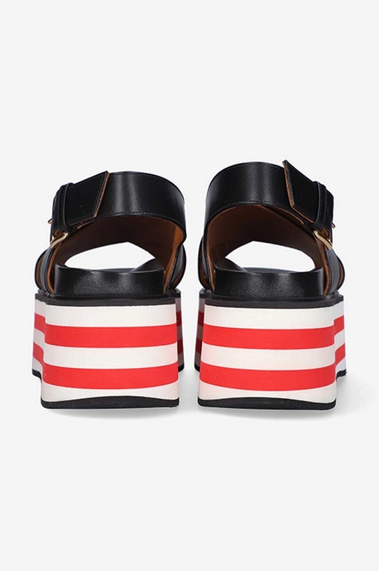 Marni sandały skórzane Wedge Shoe