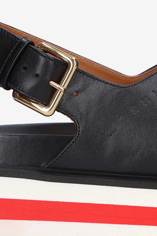 Kožené sandále Marni Wedge Shoe