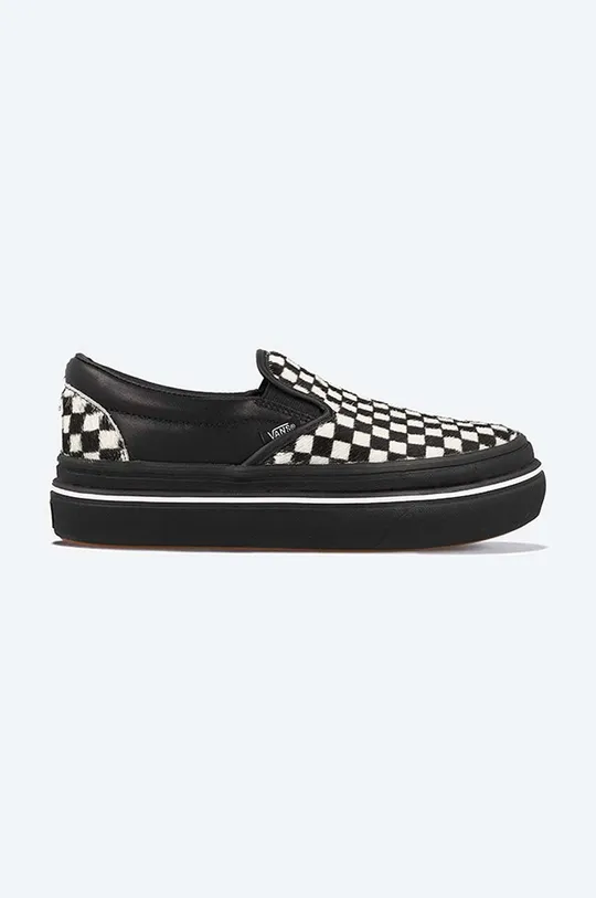 μαύρο Δερμάτινα ελαφριά παπούτσια Vans UA Super ComfyCush Γυναικεία