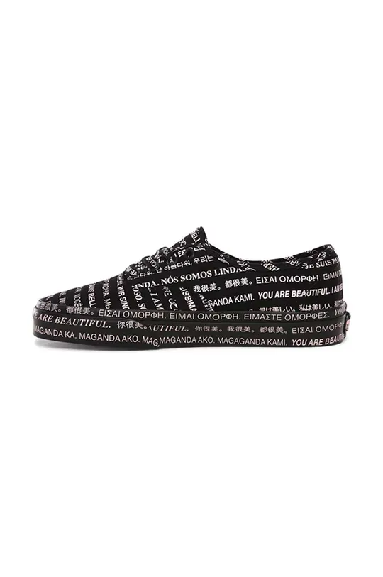 Vans plimsolls We Are Beautiful Authentic black