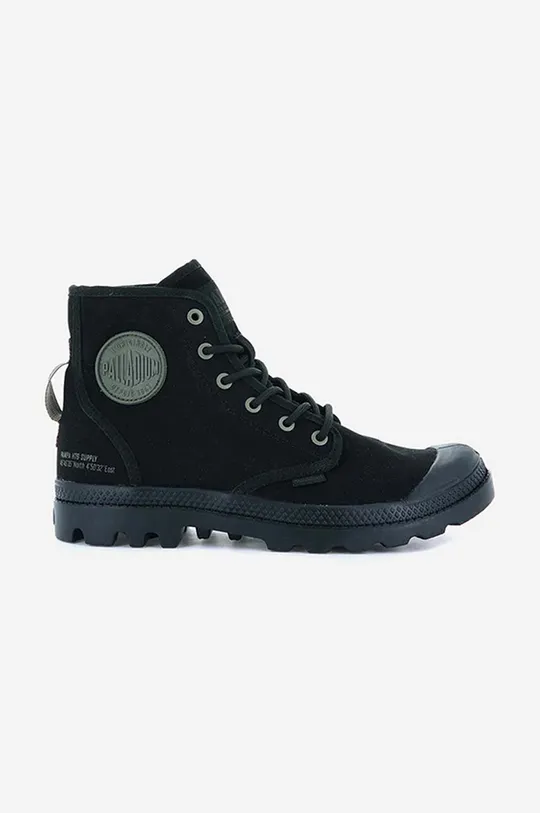 μαύρο Πάνινα παπούτσια Palladium Pampa Hi Htg Supply Γυναικεία