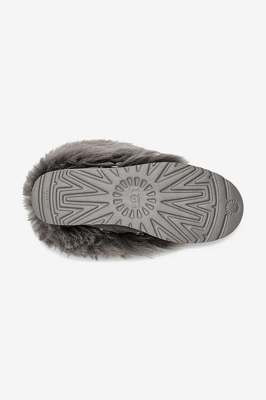 Замшевые сапоги UGG Classic Posh Fur серый