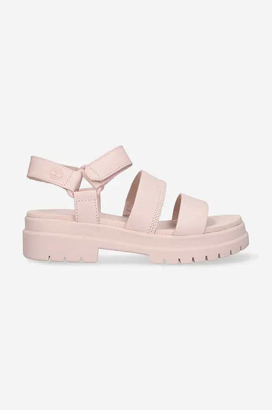 pink Timberland leather sandals London Vibe 3 Bands Women’s