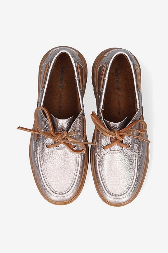 srebrny Timberland mokasyny skórzane Ray City Boat Shoe