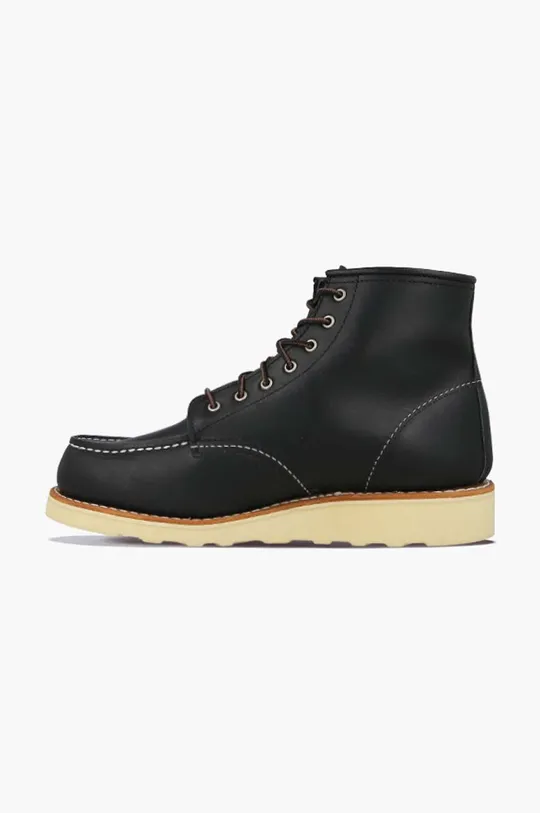 black Red Wing leather ankle boots 6-inch Moc Toe