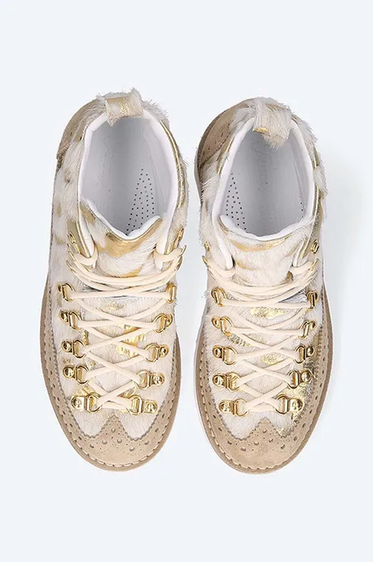 bílá Kožené kotníkové boty Fracap MAGNIFICO M130 WHITE/GOLD