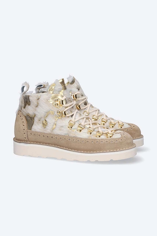 Kožené kotníkové boty Fracap MAGNIFICO M130 WHITE/GOLD Dámský