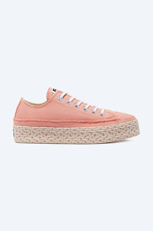 orange Converse plimsolls As Espadrille Women’s