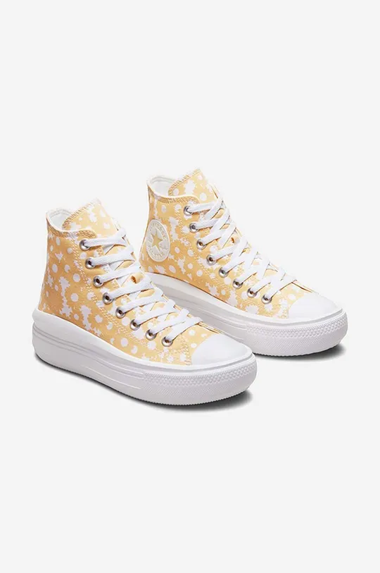 yellow Converse trainers Chuck Taylor Move Hi All Star