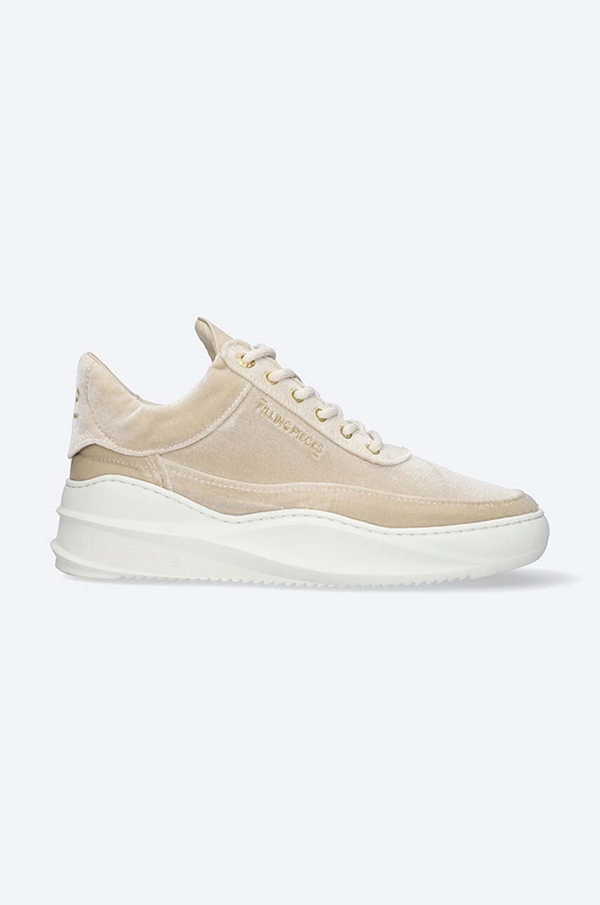 béžová Tenisky Filling Pieces Low Eva Velvet Dámsky