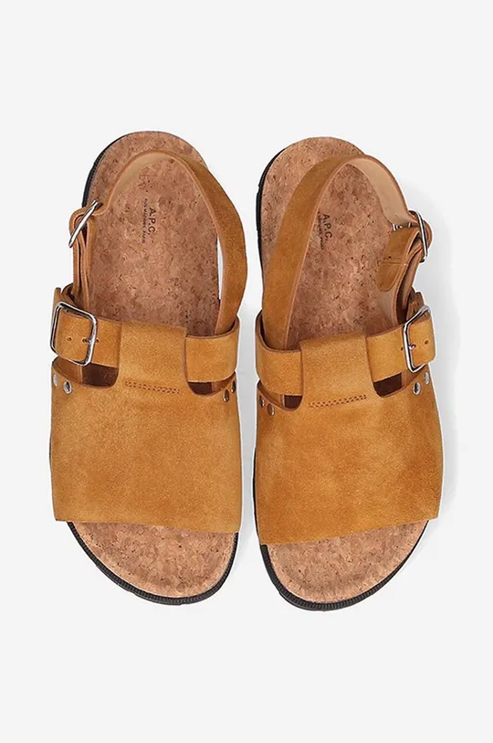 hnedá Semišové sandále A.P.C. Sandales Noe