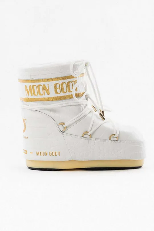 biały Moon Boot śniegowce skórzane Damski