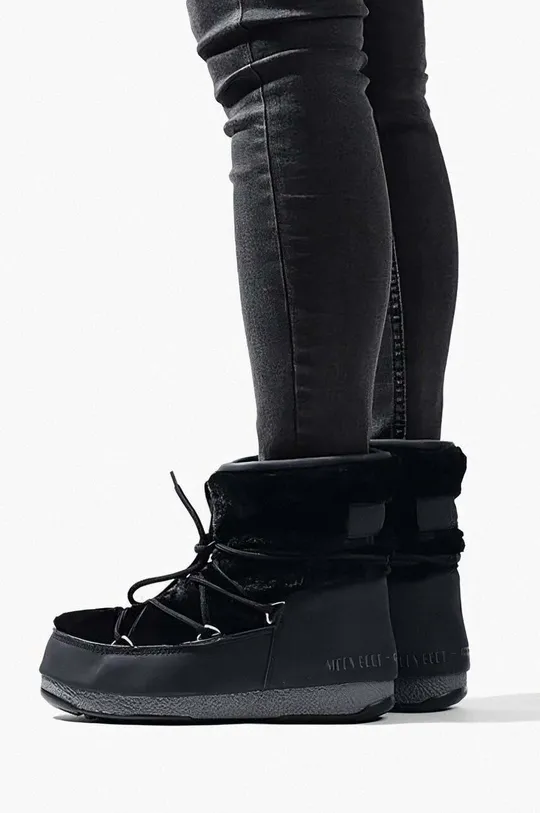 negru Moon Boot cizme de iarnă De femei