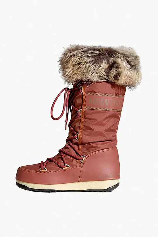 orange Moon Boot snow boots