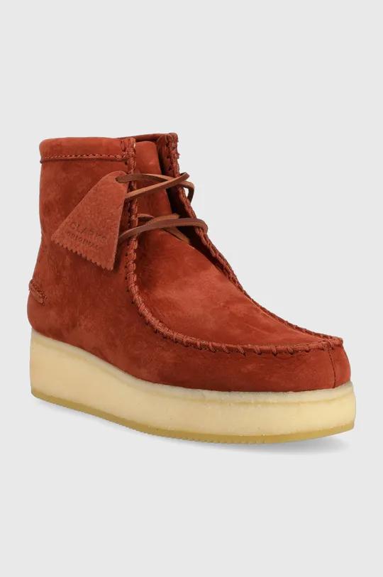 Clarks suede loafers Wallabee Craft red