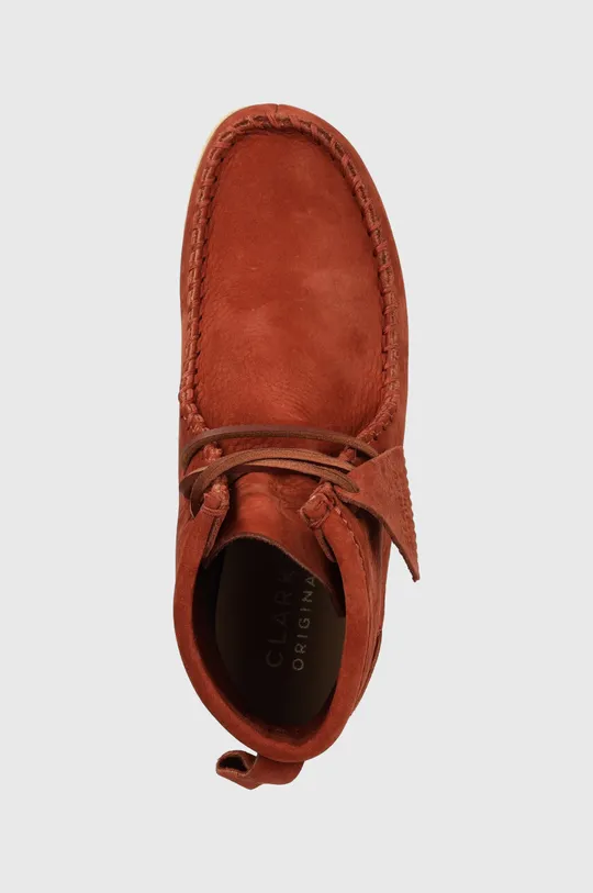 red Clarks suede loafers Wallabee Craft