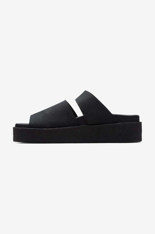 Kožené šľapky Clarks Crepe Slide  Zvršok: Prírodná koža Vnútro: Syntetická látka Podrážka: Syntetická látka