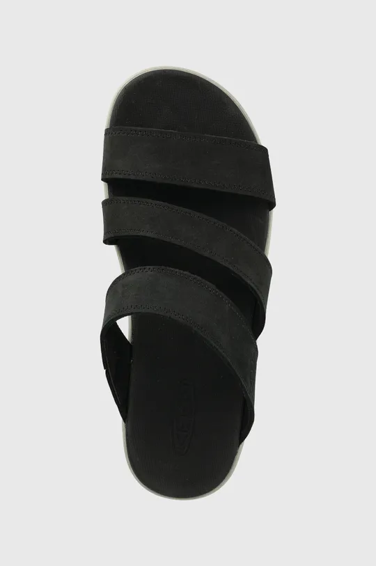 negru Keen papuci din piele