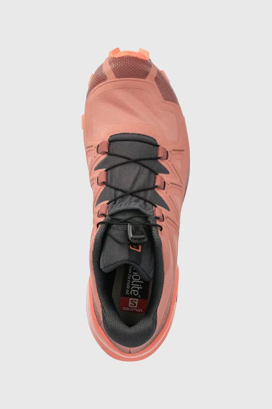 orange Salomon running shoes 413090
