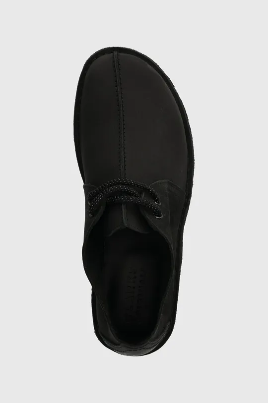 black Clarks leather shoes