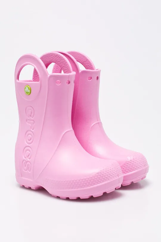 Crocs - Дитячі гумові чоботи рожевий