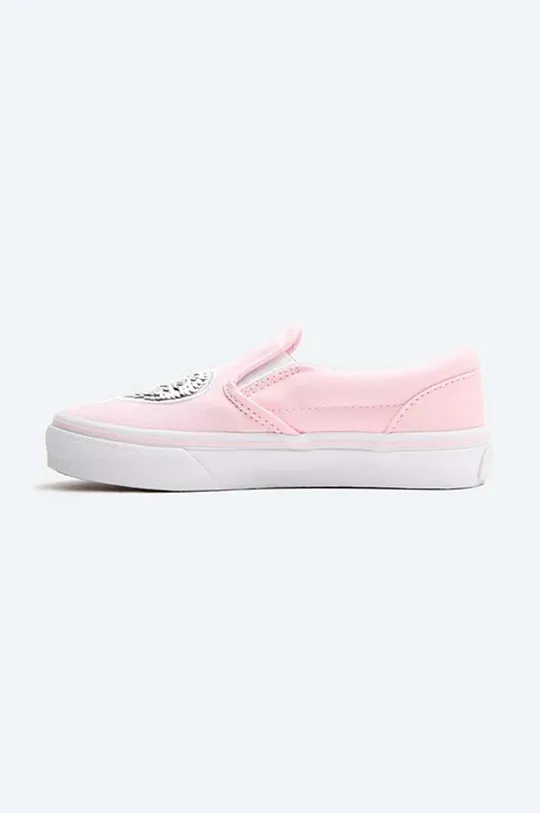 Παιδικά πάνινα παπούτσια Vans Sequin Patch Classic Slip-On ροζ