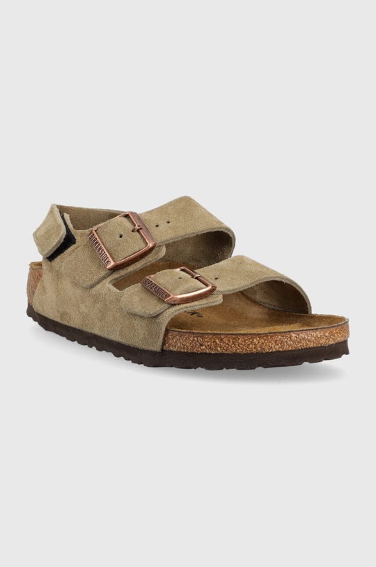 Детские замшевые сандалии Birkenstock Milano бежевый