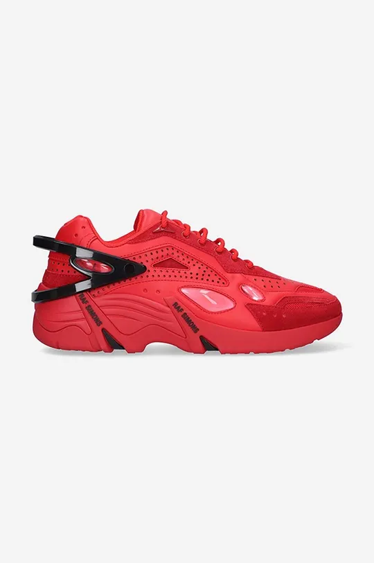 κόκκινο Δερμάτινα αθλητικά παπούτσια Raf Simons Cylon