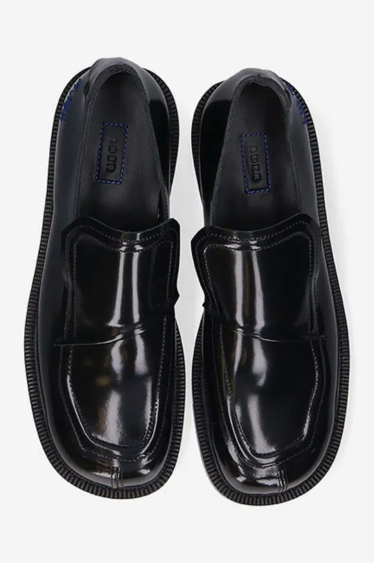black Ader Error leather loafers