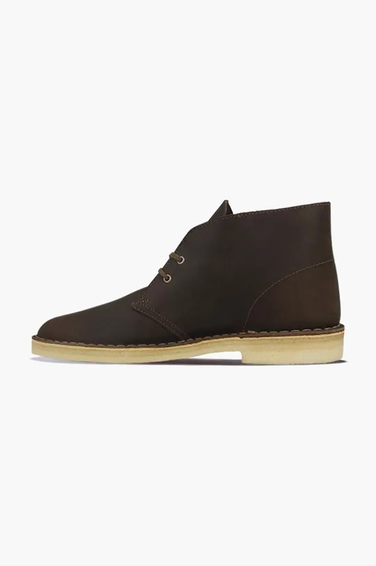 Clarks Originals pantofi de piele Desert Boot Beeswax burgundia