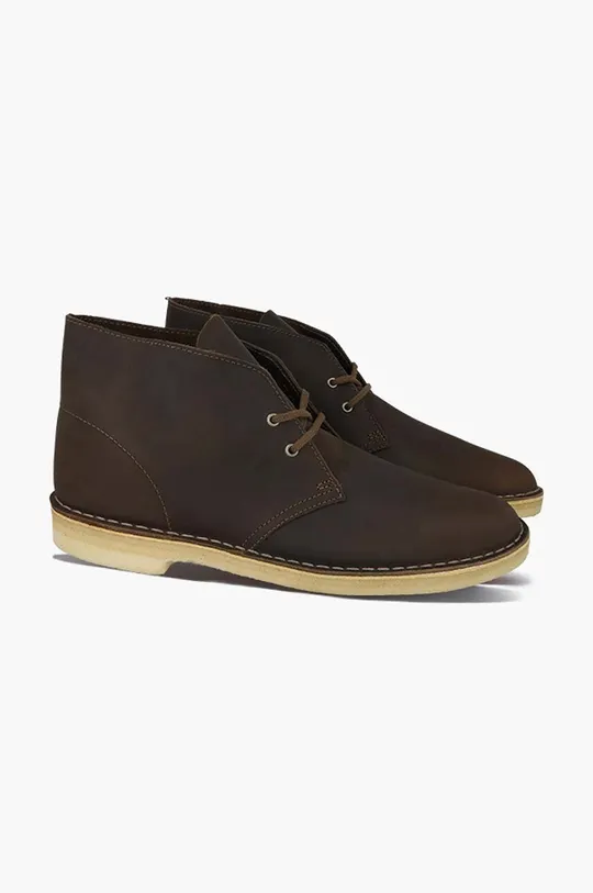 bordowy Clarks półbuty skórzane Desert Boot Beeswax