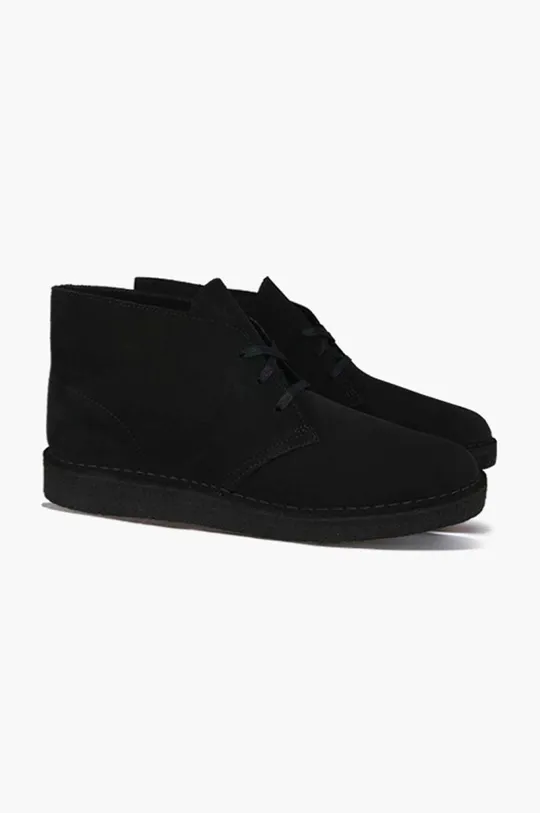 crna Cipele od brušene kože Clarks Originals Desert Coal