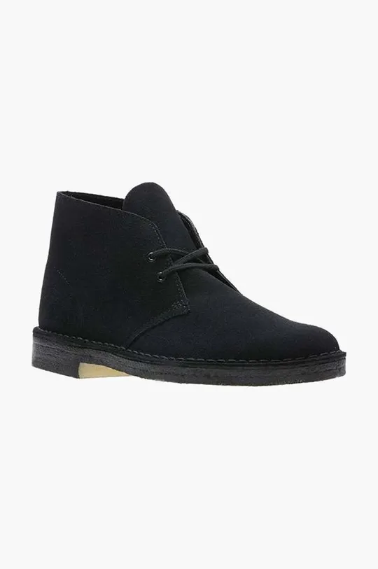 черен Половинки обувки от велур Clarks Originals Desert Boot