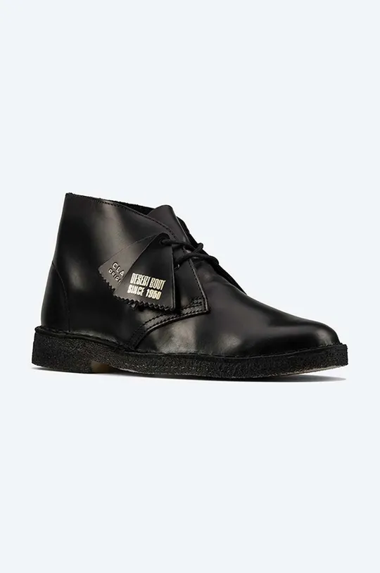 black Clarks leather shoes Originals Desert Boot